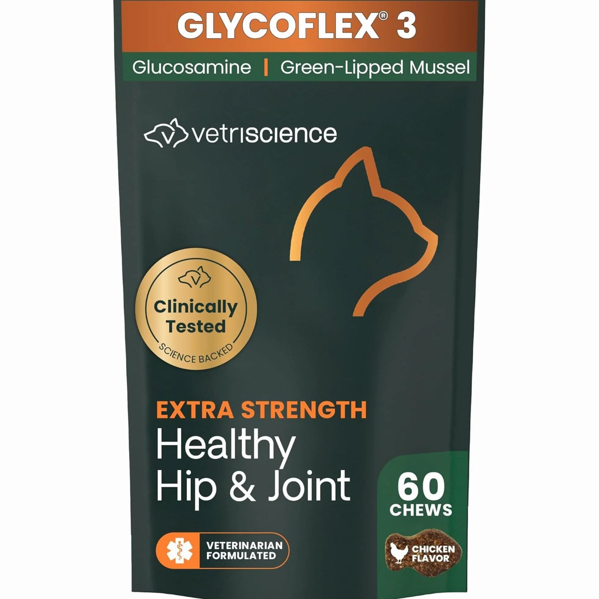 Vetri-Science Laboratories Glyco Flex 3 Complément Alimentaire pour Chats Hanche et Articulation