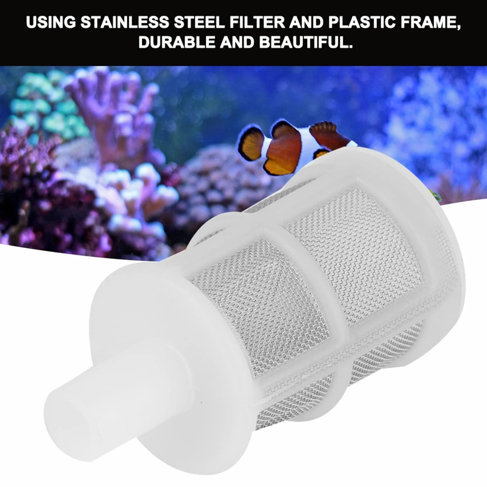Kit de Filtration pour Pompe à Eau d'Aquarium, 10 Pièces, Crépine et Filtre pour Tuyaux 7mm et 10mm