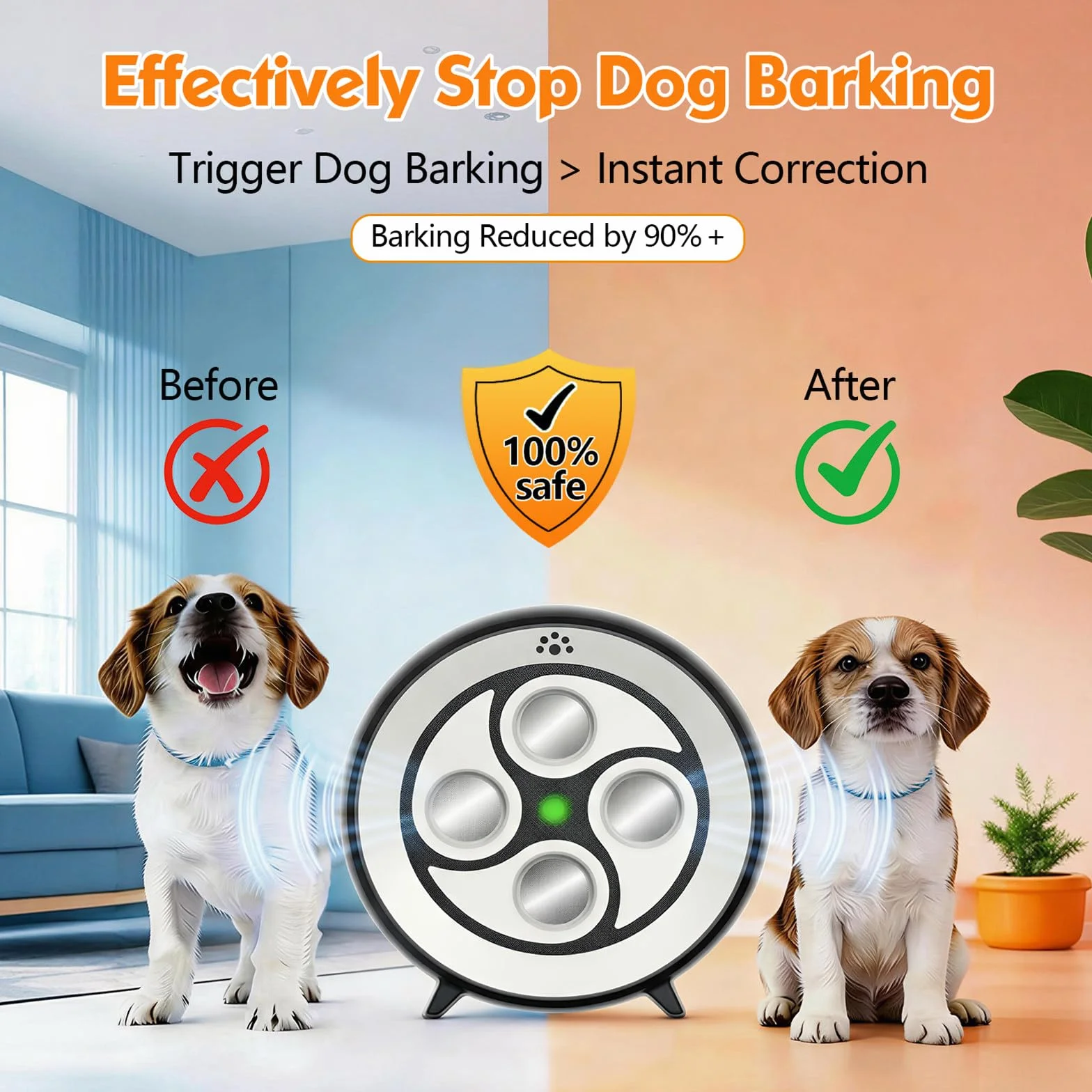 Anti Aboiement Chien Ultrason Puissant Télécommande 3 Portées IP65 Rechargeable Automatique