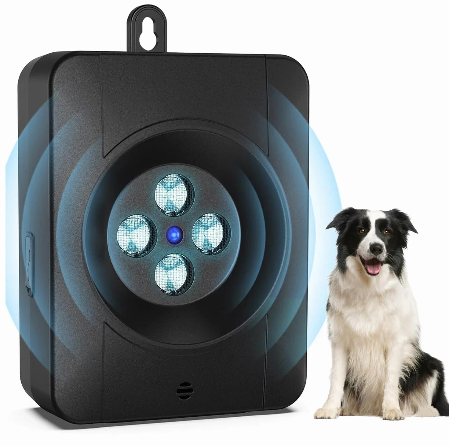 Anti Aboiement pour Chien Ultrasons 33FT avec 3 Modes, Dispositif Anti Aboiement pour Chien Noir