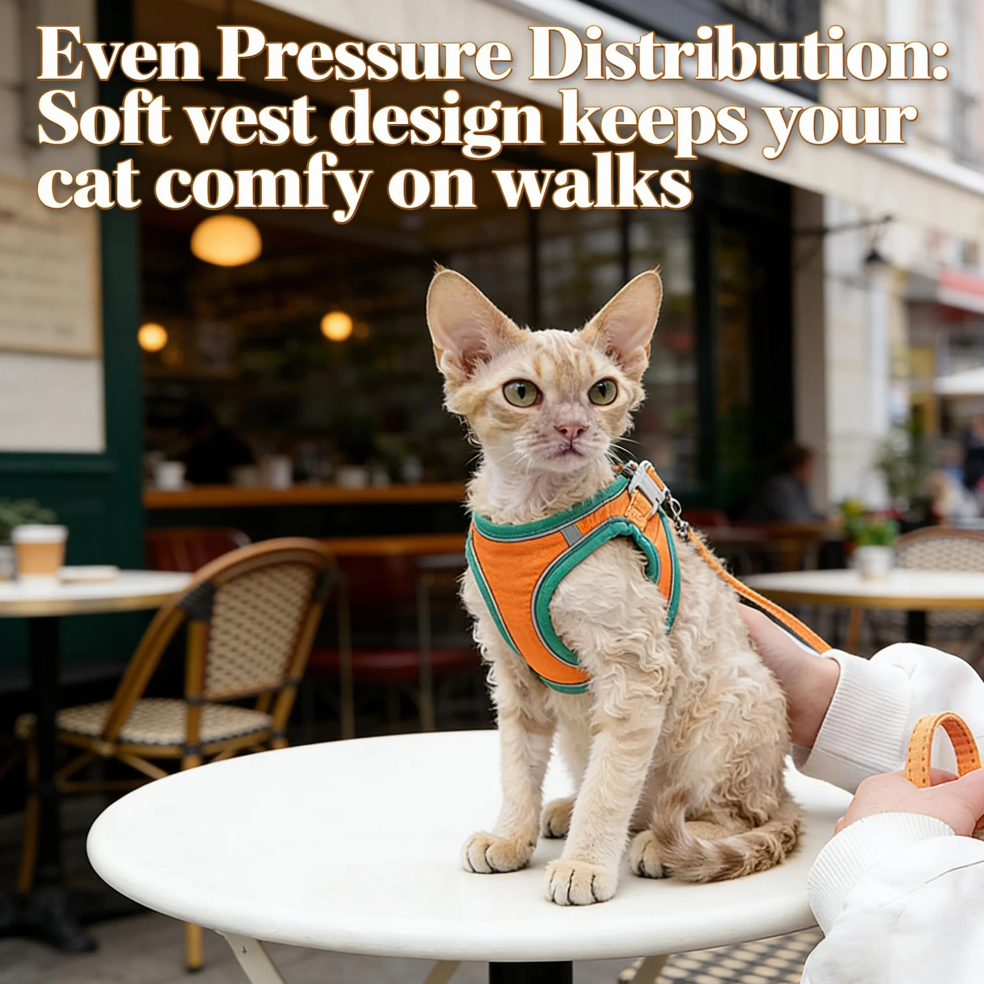 Harnais Anti Fugue Double Sécurité pour Chat, Harnais et Laisse pour Petit Chat et Chiot, Vert, Taille S
