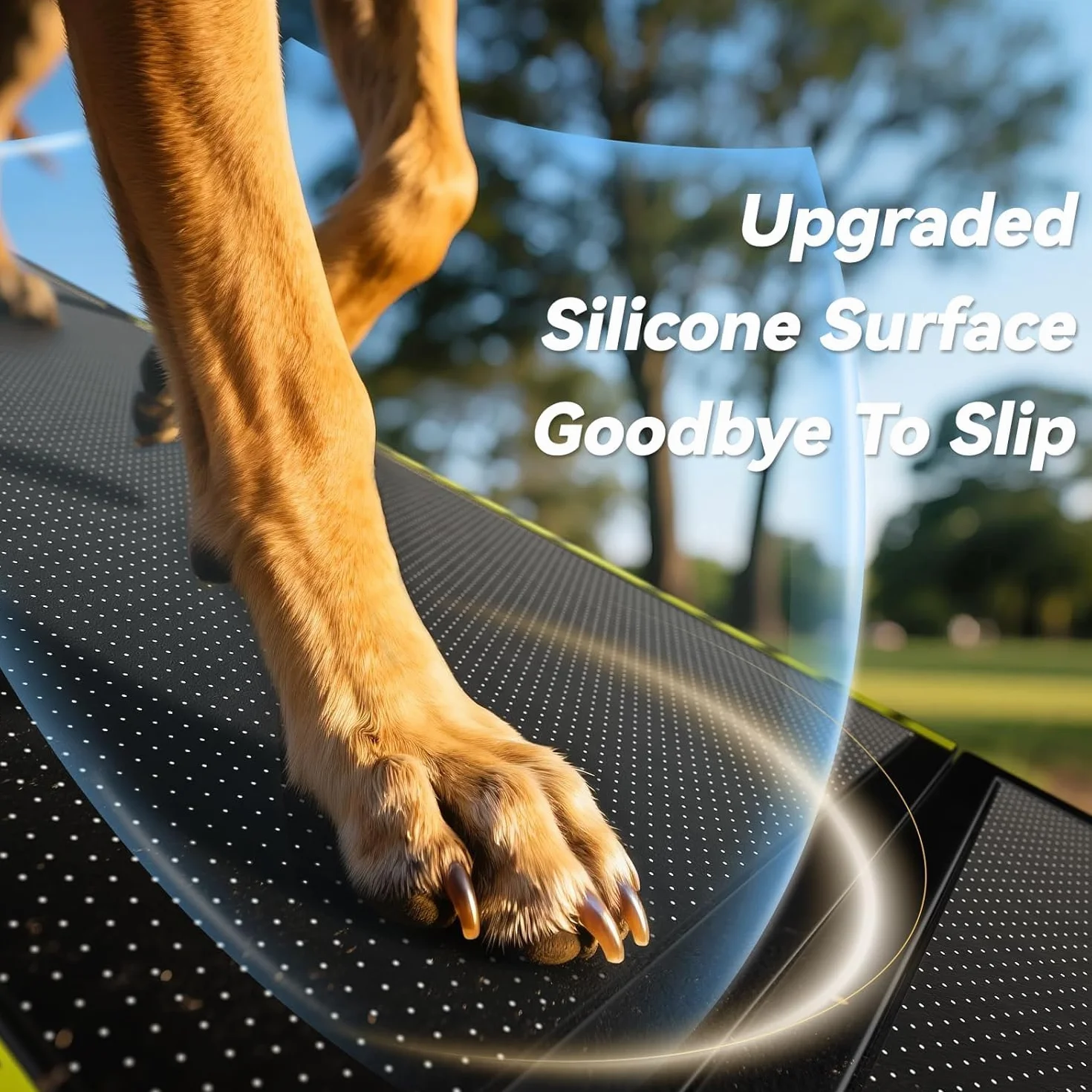 Rampe pour chien de 170,7 cm de long et 50,8 cm de large pour voiture – Rampe portable extra large pour chiens de taille moyenne et grande avec surface de tapis antidérapante, escalier pour voiture