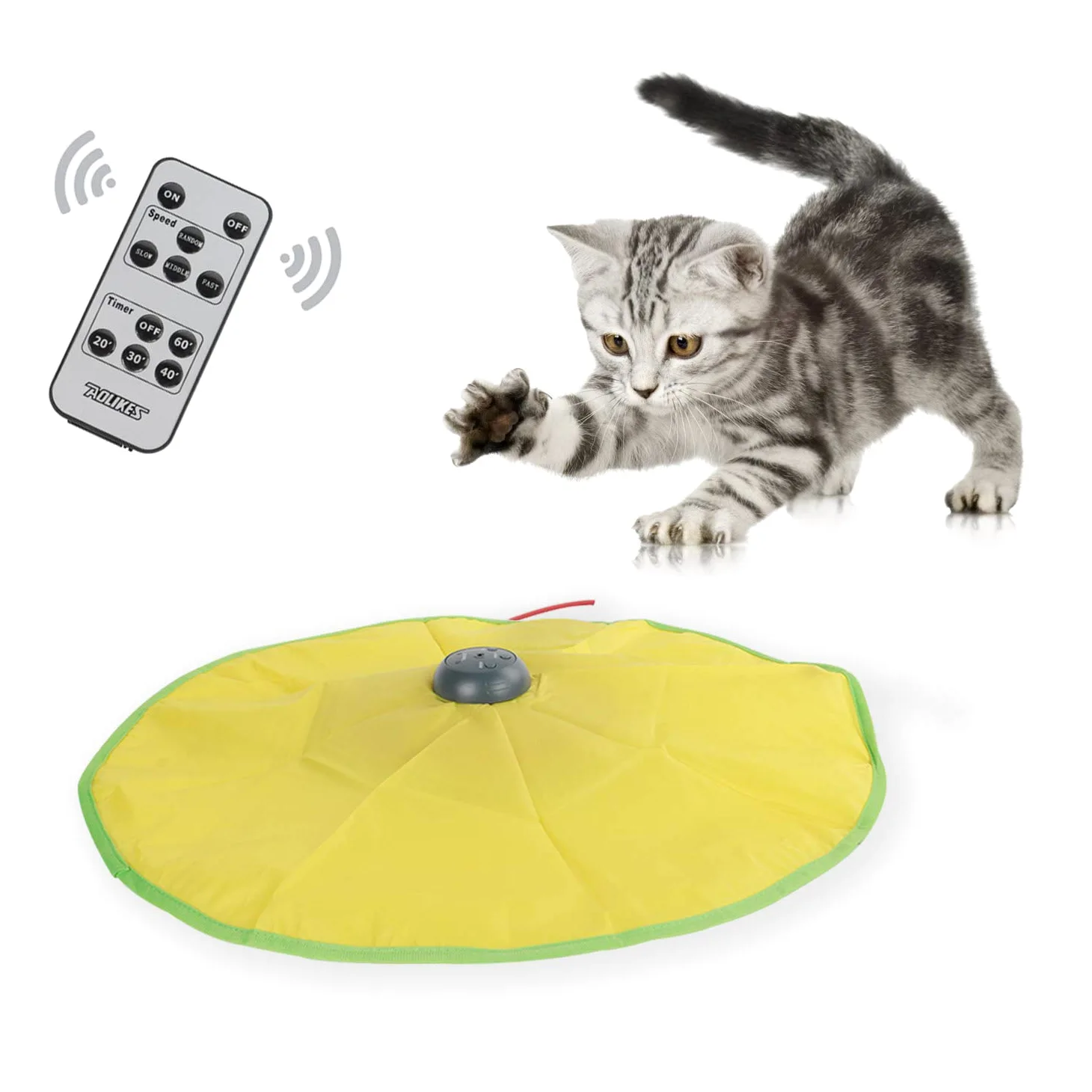 Jouets Interactifs pour Chat 5e Génération,Jouets Intelligents Durables avec Télécommande,Batterie Rechargeable et Minuteries
