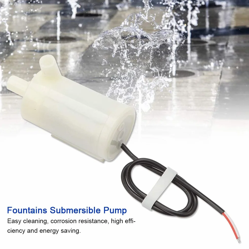 Pompe à Eau DC 3V 5V 6V Silencieuse étanche pour Aquarium