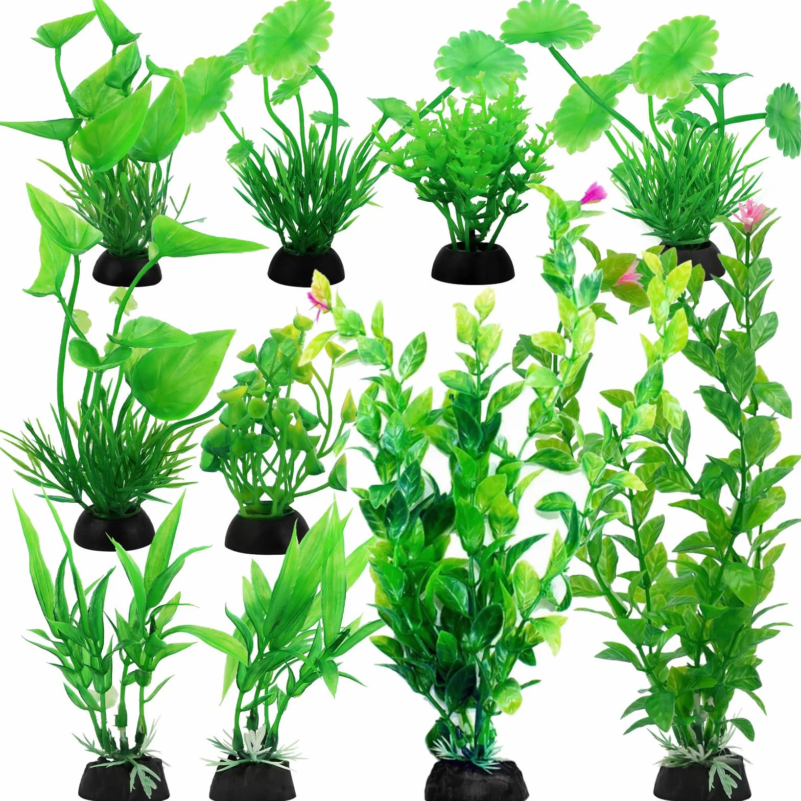 Plante Artificielle Aquarium Decoration 10 Pièces Vert