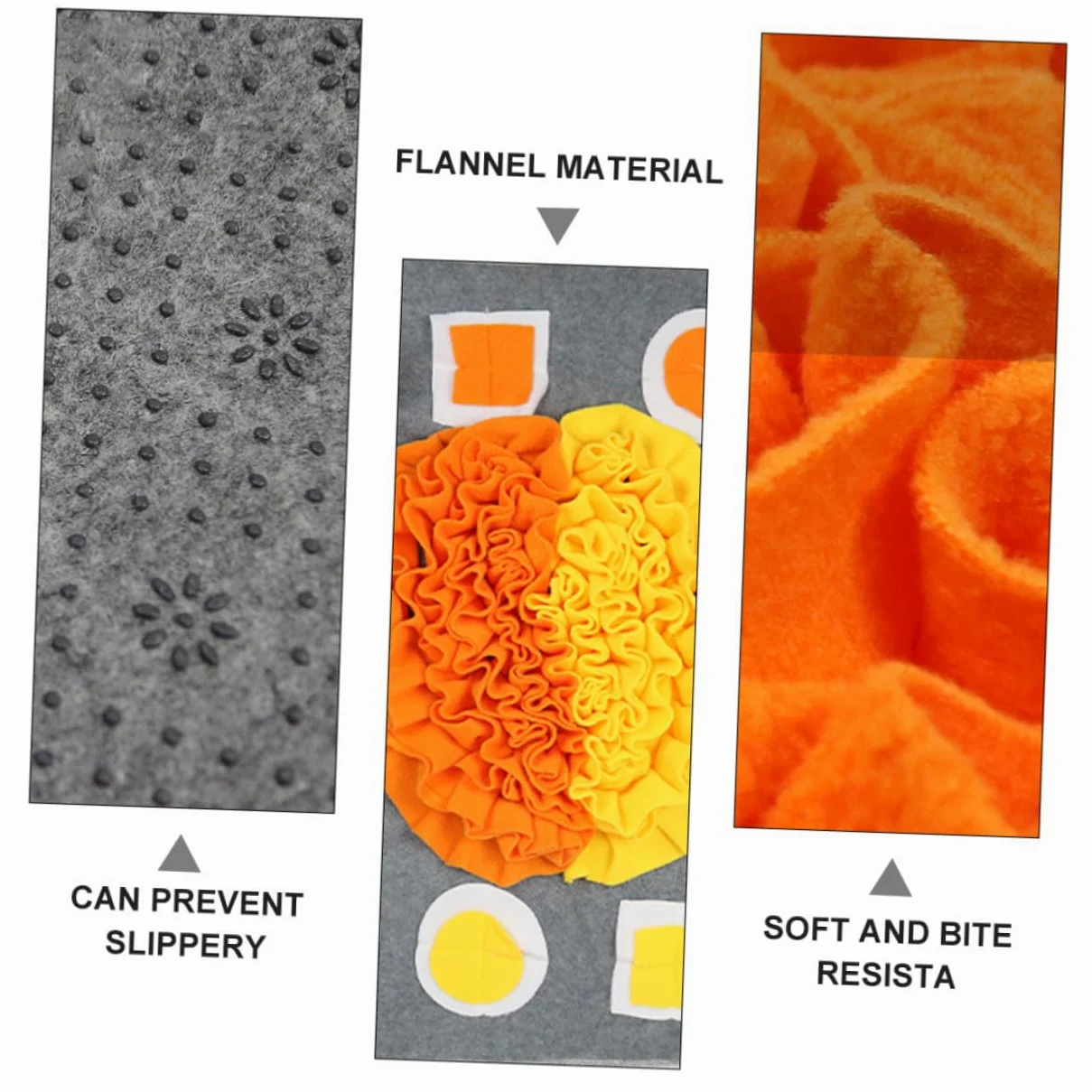 Tapis de Reniflage pour Chien Flanelle Alimentation Lente Jeu Olfactif Entraînement Interactif