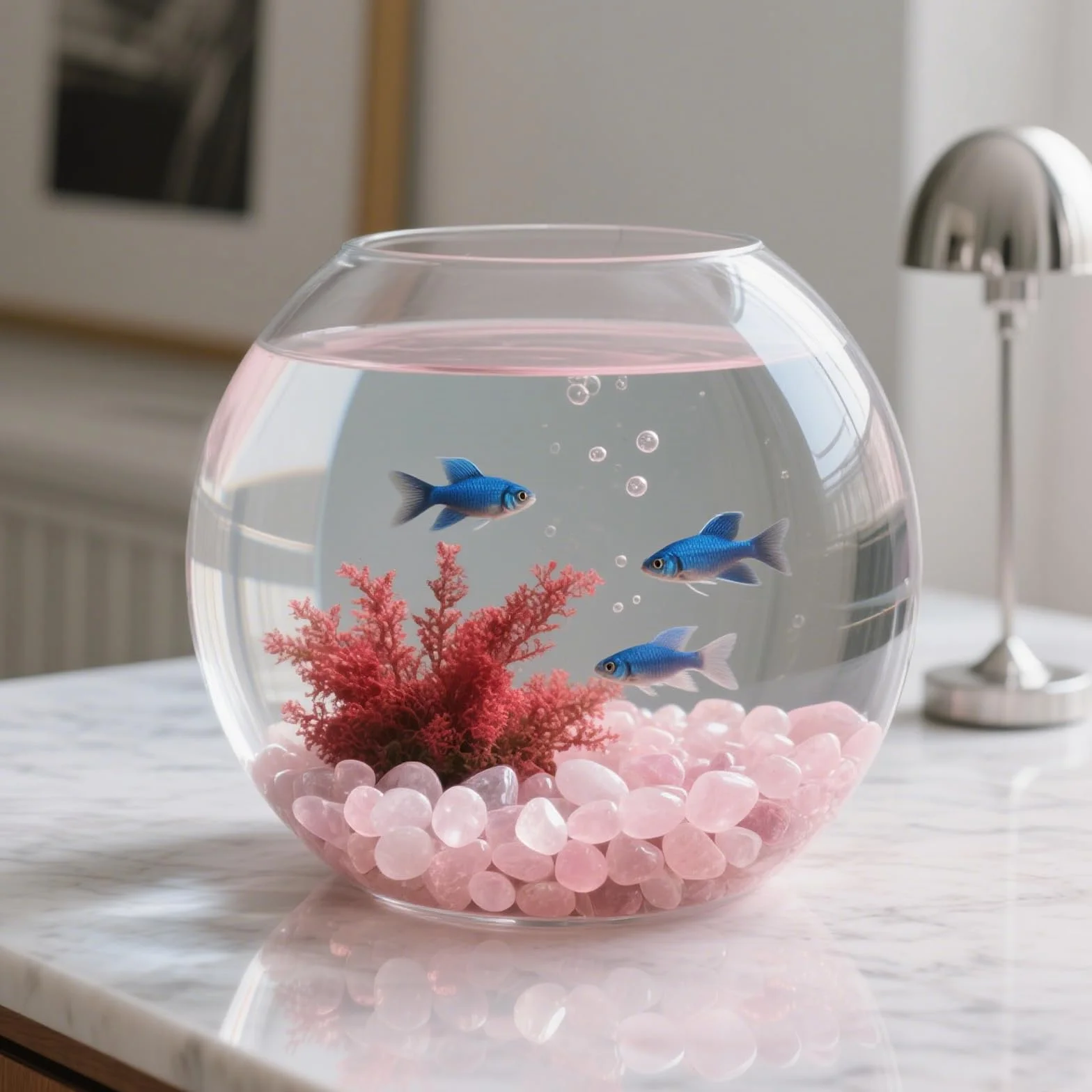 435 g de gravier décoratif pour aquarium - Rose quartz écrasé - Cristal naturel - Poli - Forme irrégulière - Vase - Pierres juteuses