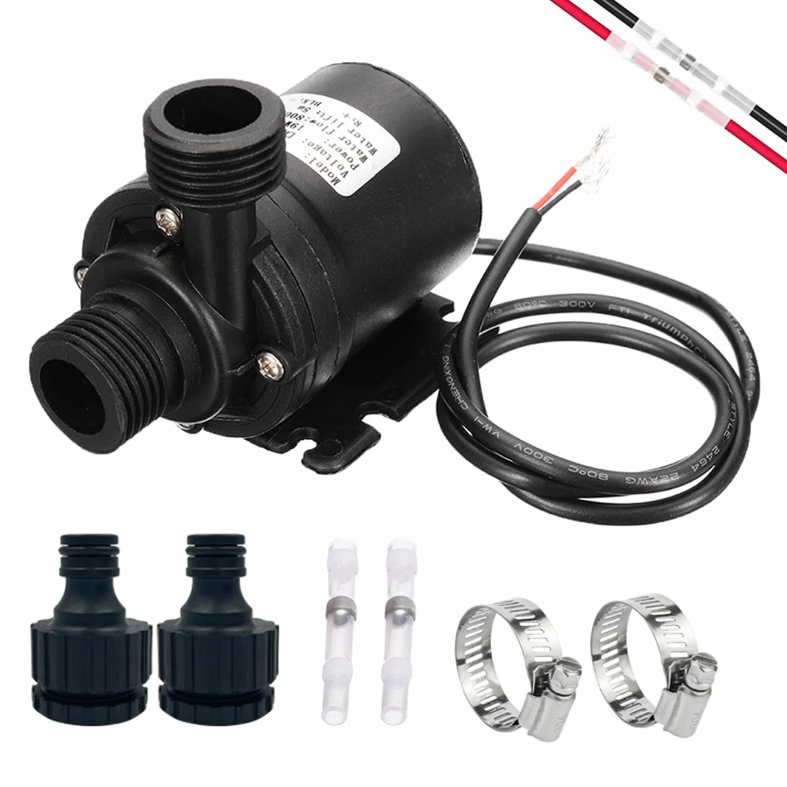 Pompe à Eau Submersible 12V 800l/h 5m Moteur Sans Balais pour Aquarium Bassin Fontaine