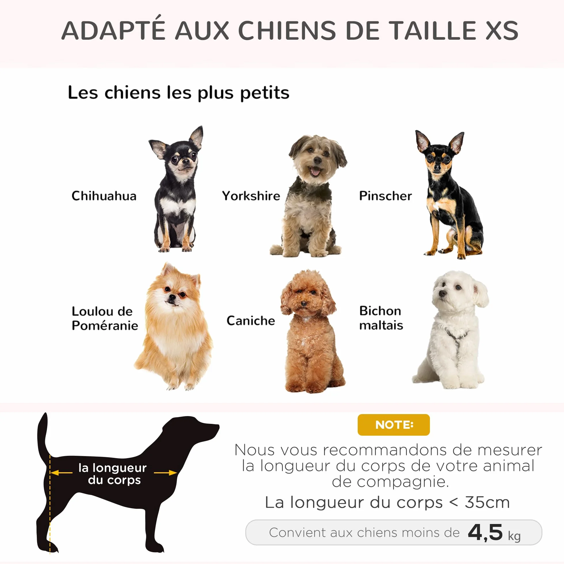 PawHut Canapé Lit Panier Chien Chat Pieds Bois Massif 70x47x30 cm Gris Anthracite