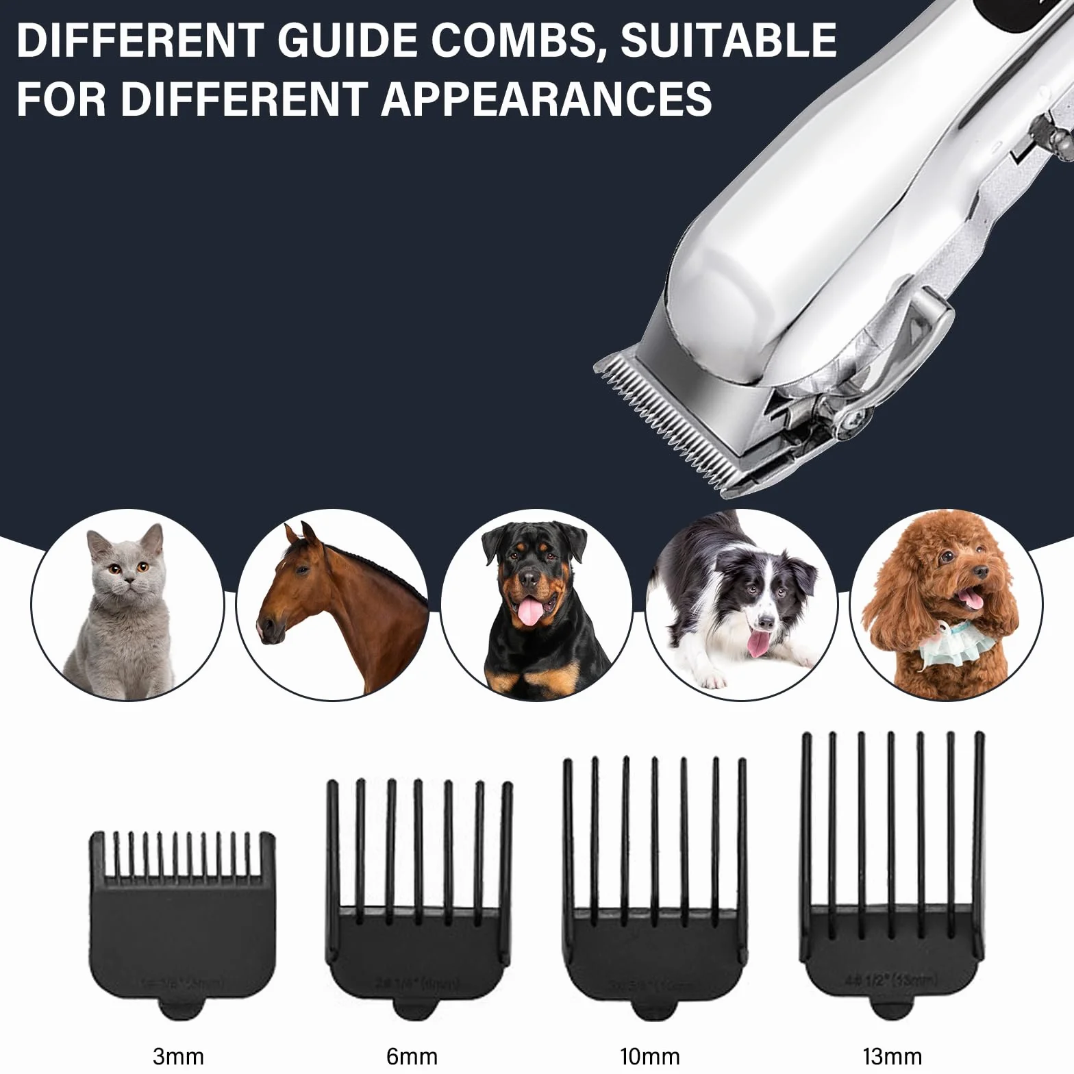 Tondeuse Chevaux Sans Fil, Tondeuse Cheval Rechargeable pour Crinière Épaisse
