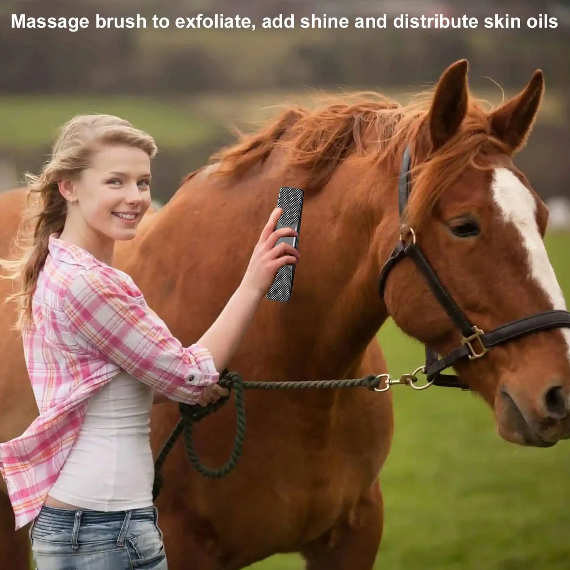 Brosse Massage Cheval, Brosses de Toilettage, Élimine Poils Boue Sueur Saleté