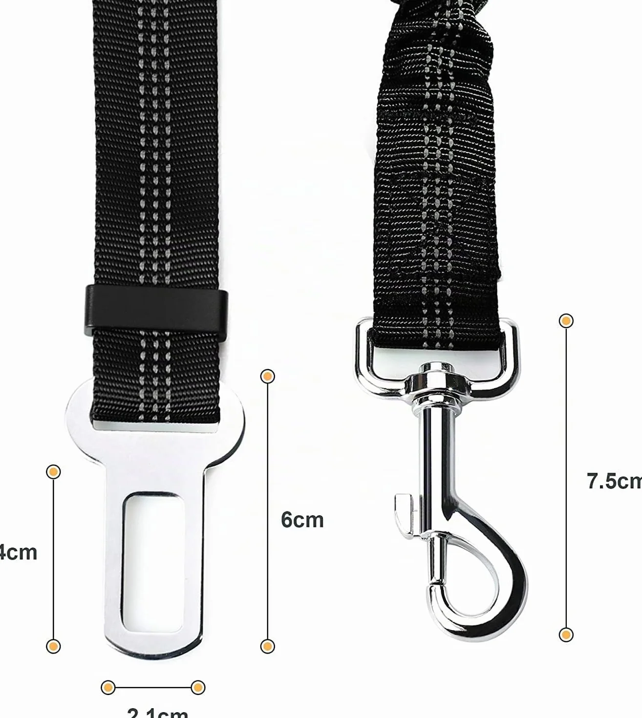 Toozey Sangle de sécurité pour Chien avec système d'absorption des Chocs et Mousqueton Solide réglable pour Chien et Chat