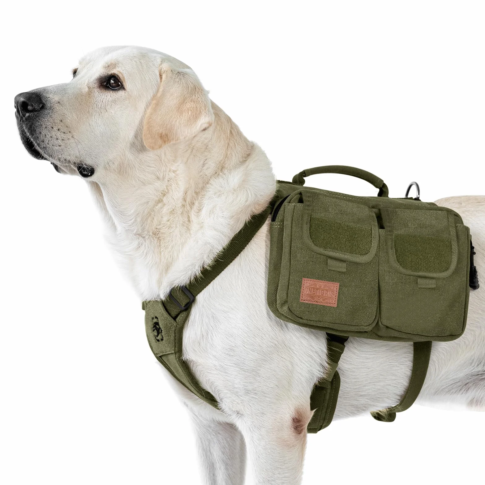 OneTigris Harnais pour Chien Hoppy Camper 3.0 Sac à Dos Vert