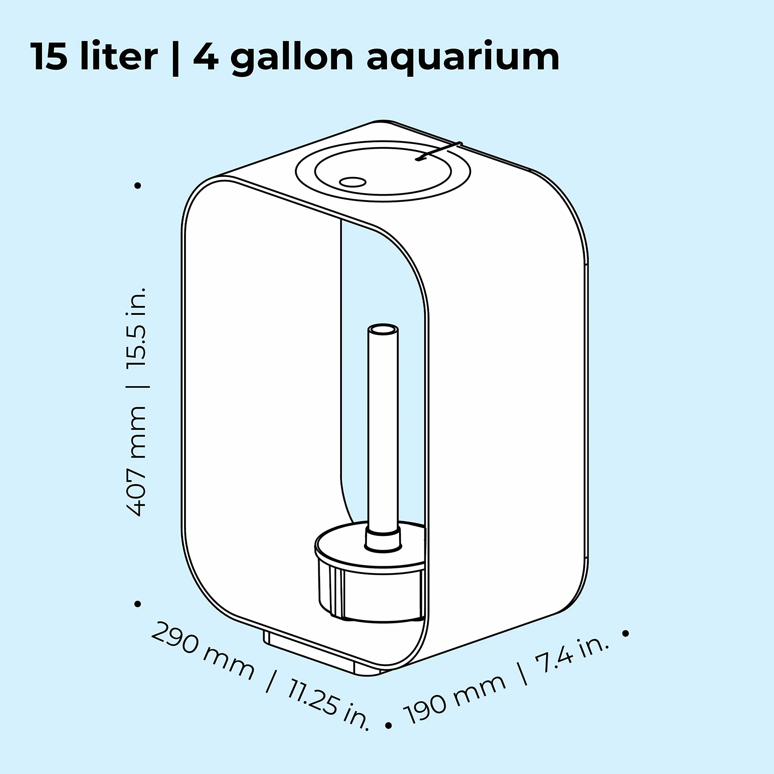 biOrb LIFE 15 LED transparent akwarium