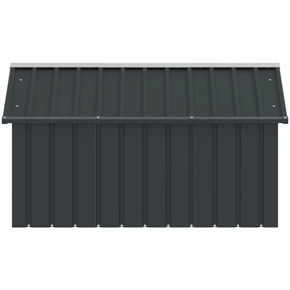 Chenil pour Chien Extérieur Métal Acier Galvanisé Anthracite 116,5x153x81,5 cm