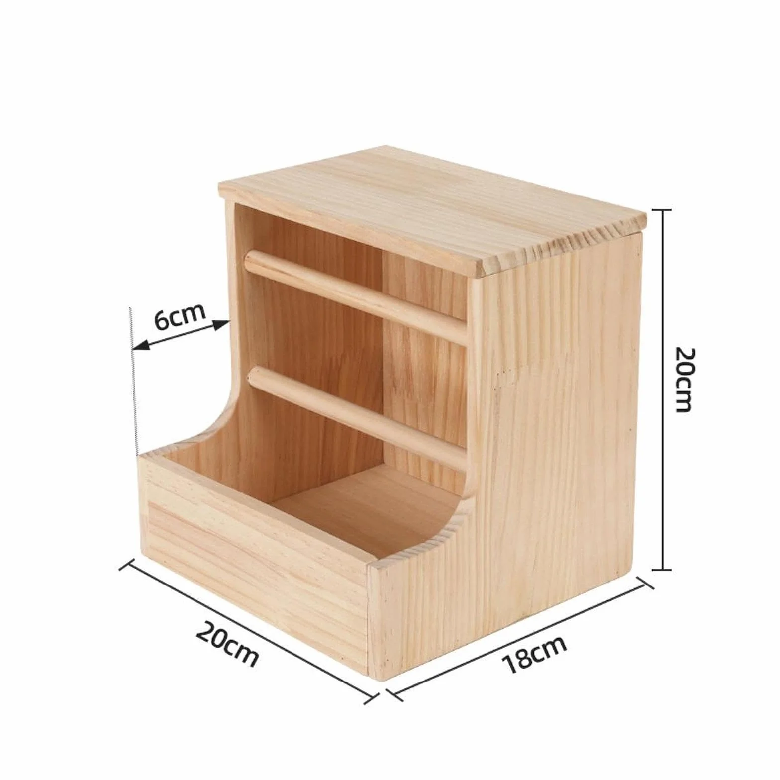 MagiDeal Mangeoire à Foin en Bois pour Lapins, Râtelier à Foin 20x10x20cm