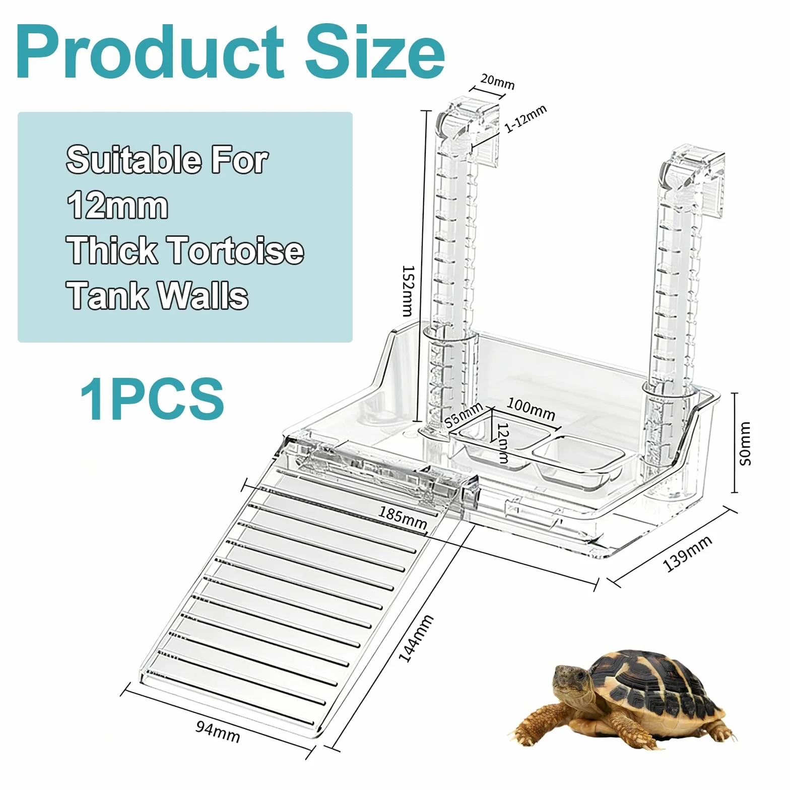 Plateforme Suspendue pour Tortues d'Eau - Accessoire Aquarium Réglable pour Petites Tortues Reptiles Animaux Aquatiques Taille M