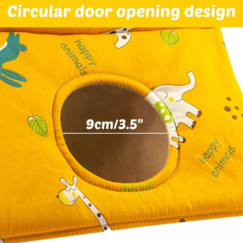 DONGKER Cage de Couchage Nid Perruches en Peluche avec Boucle de Suspension