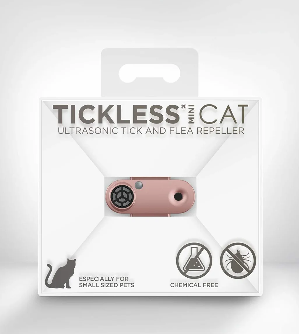 Tickless Mini Cat Répulsif Rechargeable Ultrason Anti-tiques Puces Or Rose