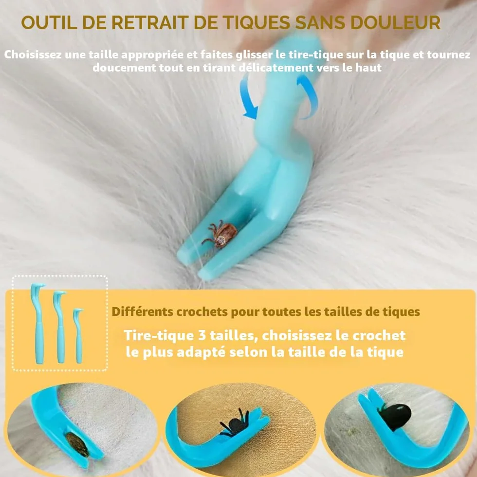 5 Pièces Anti-tiques - 3 Crochets à Tiques et 2 Pinces à Tiques Ensemble, Dissolvant sans Douleur pour Chiens, Chats et Humains Animaux de Compagnie (Rouge, Vert)