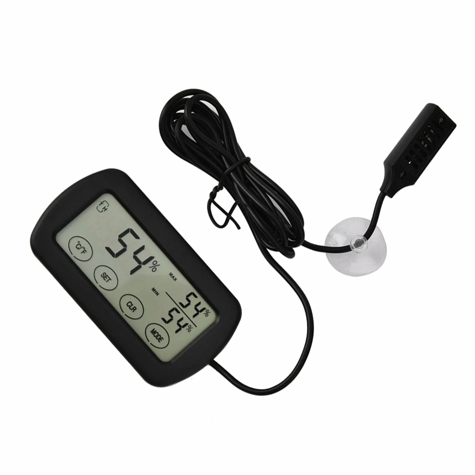Thermomètre et hygromètre LCD pour couveuse d’œufs, moniteur numérique température humidité avec ventouse