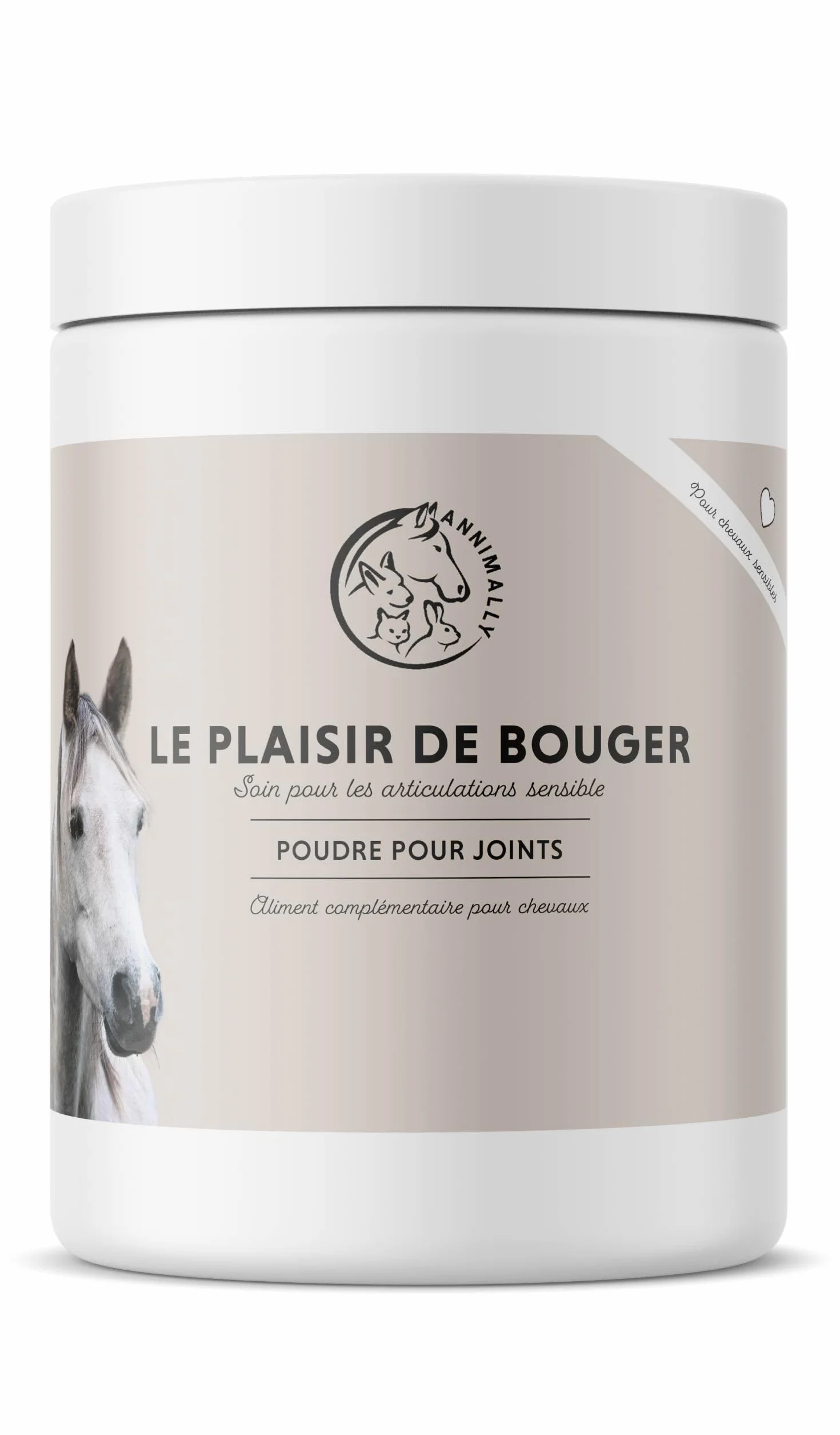 Poudre articulation cheval 850g collagène camomille MSM glucosamine acide hyaluronique chondroïtine complément alimentaire arthrose