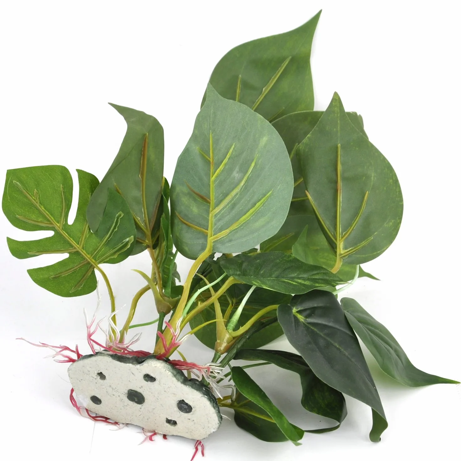 DIGIFLEX Plante d'aquarium artificielle 30 cm aspect réaliste Ornement aquarium feuilles vertes