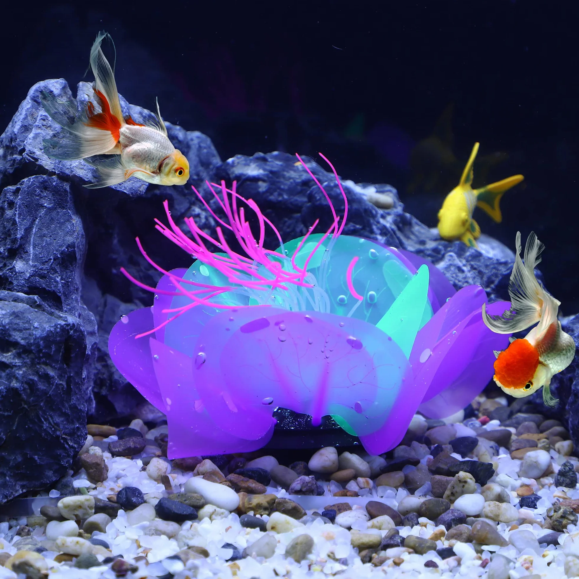 VOCOSTE Aquarium Simulation Corail Aquatique Fleur Violet Silicone Décoration