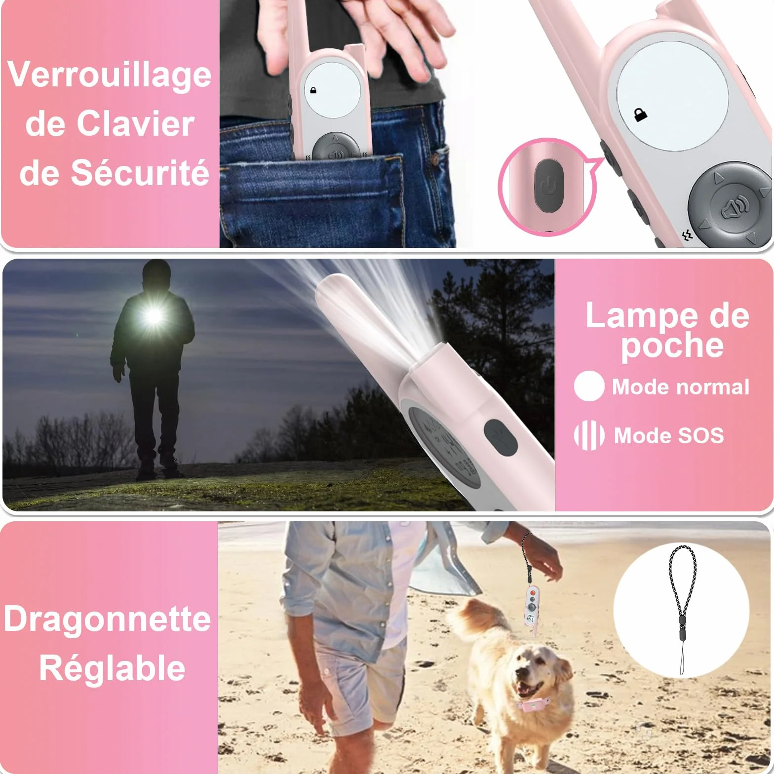 Clôture Électronique pour Chien 8M à 1050M Ajustable Étanche Collier Dressage Grandes Races