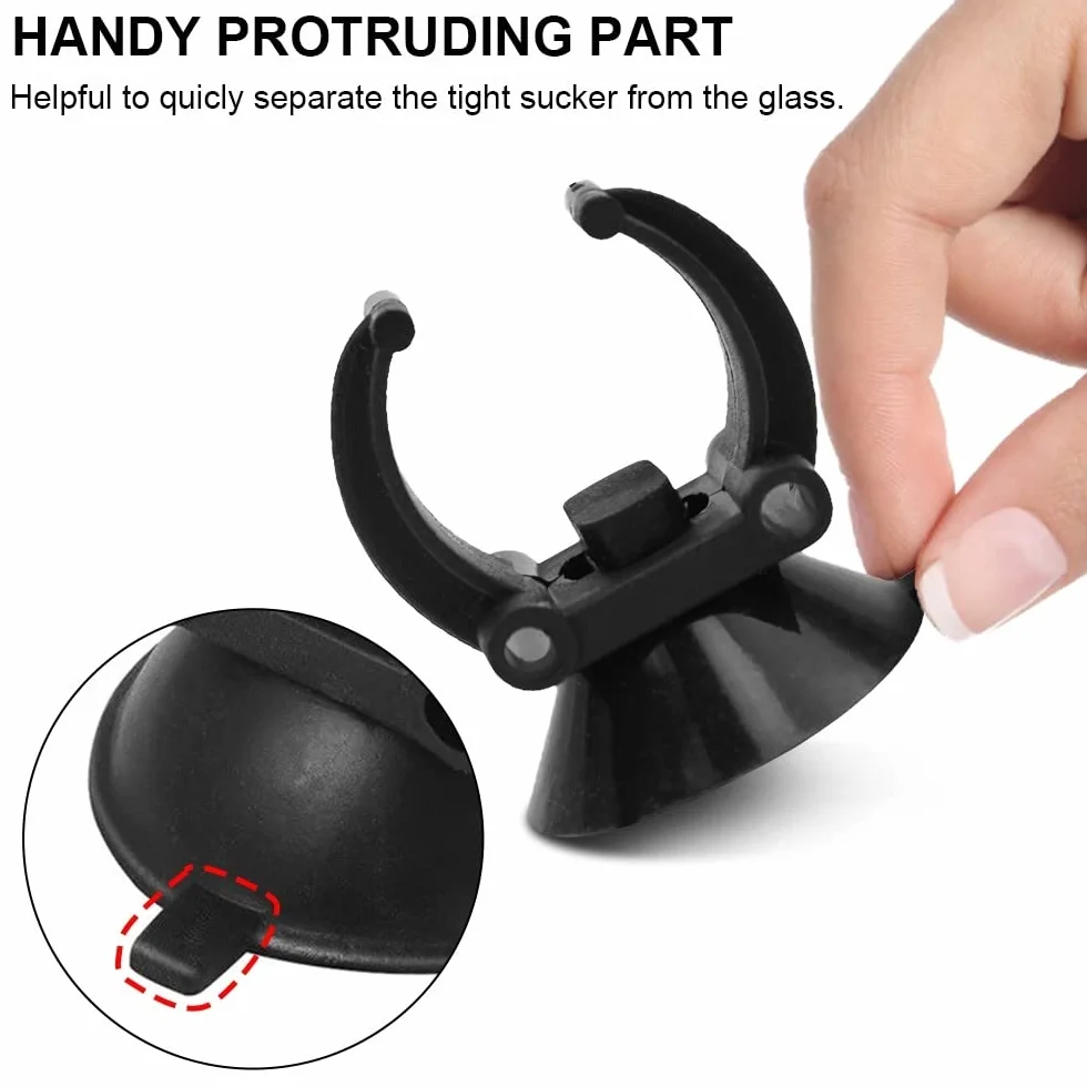 DONGKER 10 PCS Ventouses Chauffantes pour Aquarium, Lampe de Plongée Ventouse Gel de Silice Ventouse avec Clips pour Fish Tank