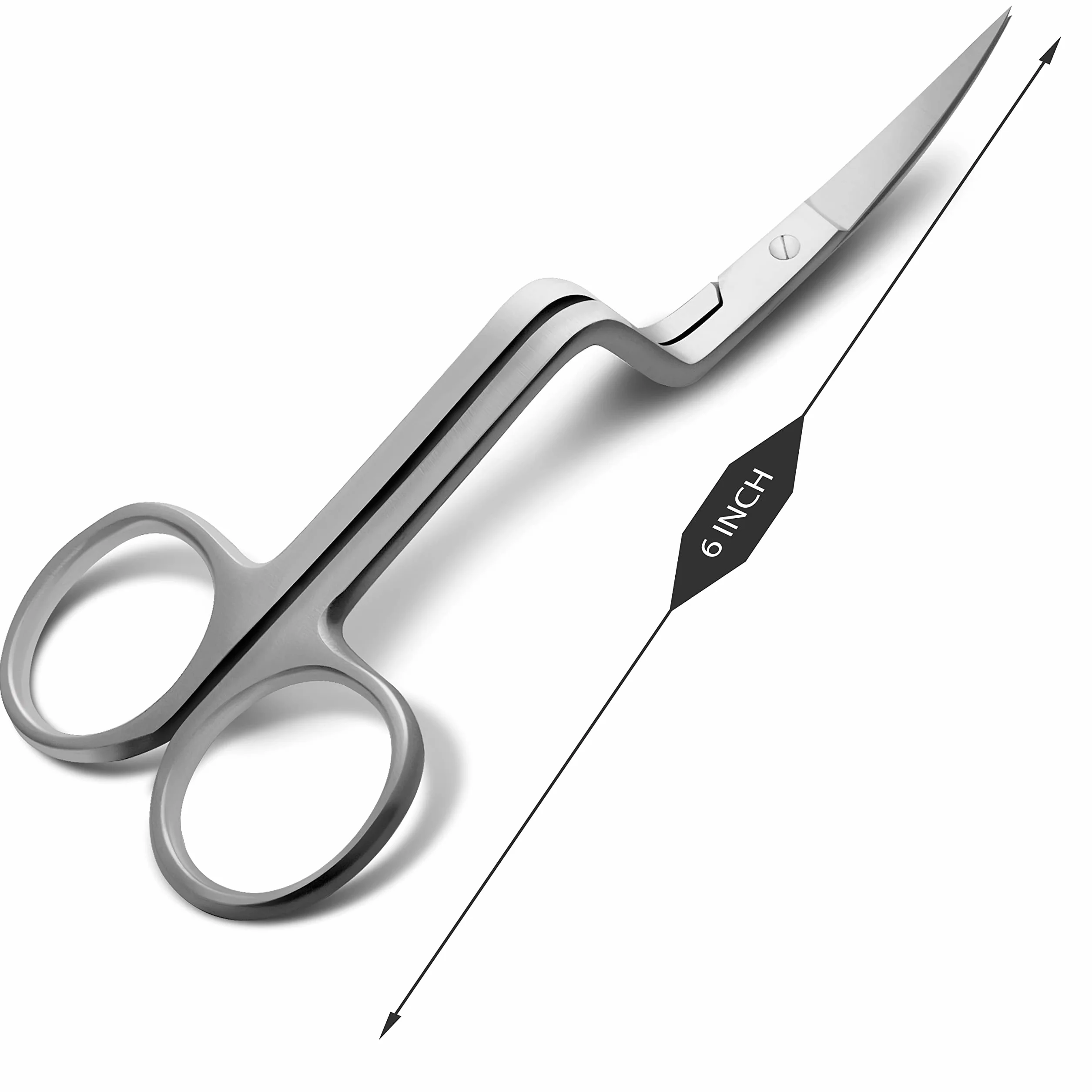 Ciseaux doubles incurvés de 15,2 cm – Qualité professionnelle, ciseaux de précision multi-usages pour travaux manuels, broderie et toilettage de chiens