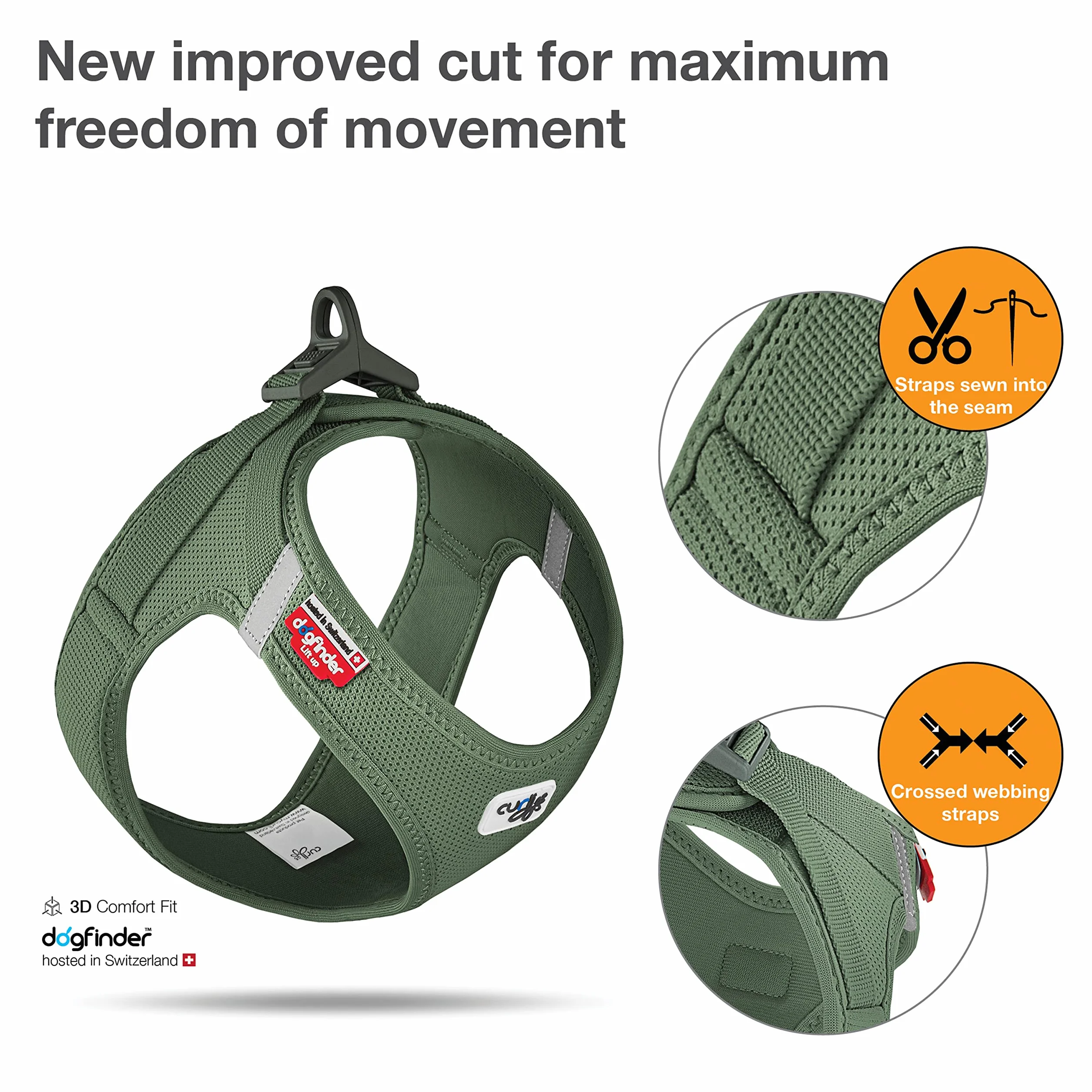 Curli Vest Harness Air-Mesh Moss M