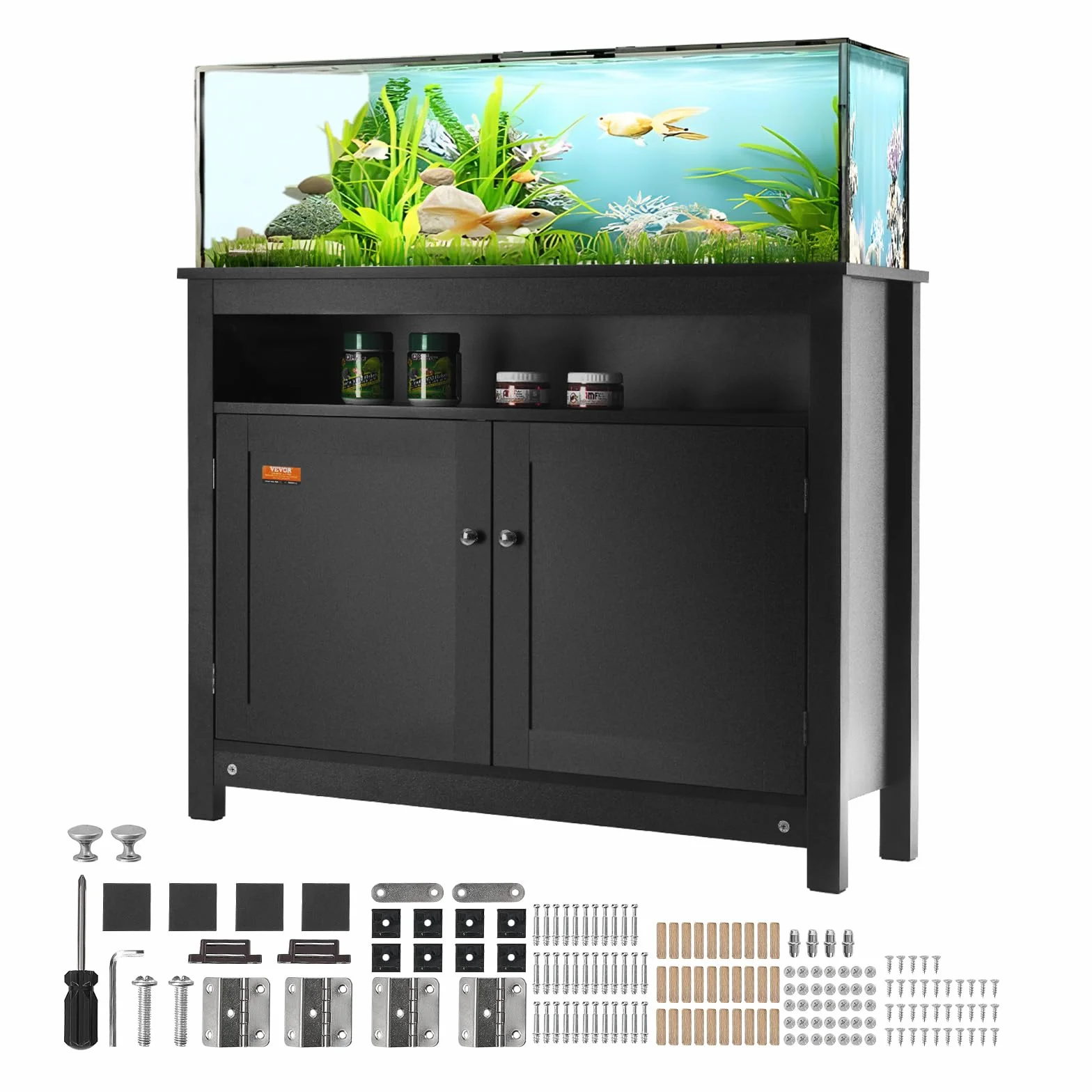 VEVOR Support Aquarium Charge 152 kg 92,7 x 40 x 76 cm MDF Noir