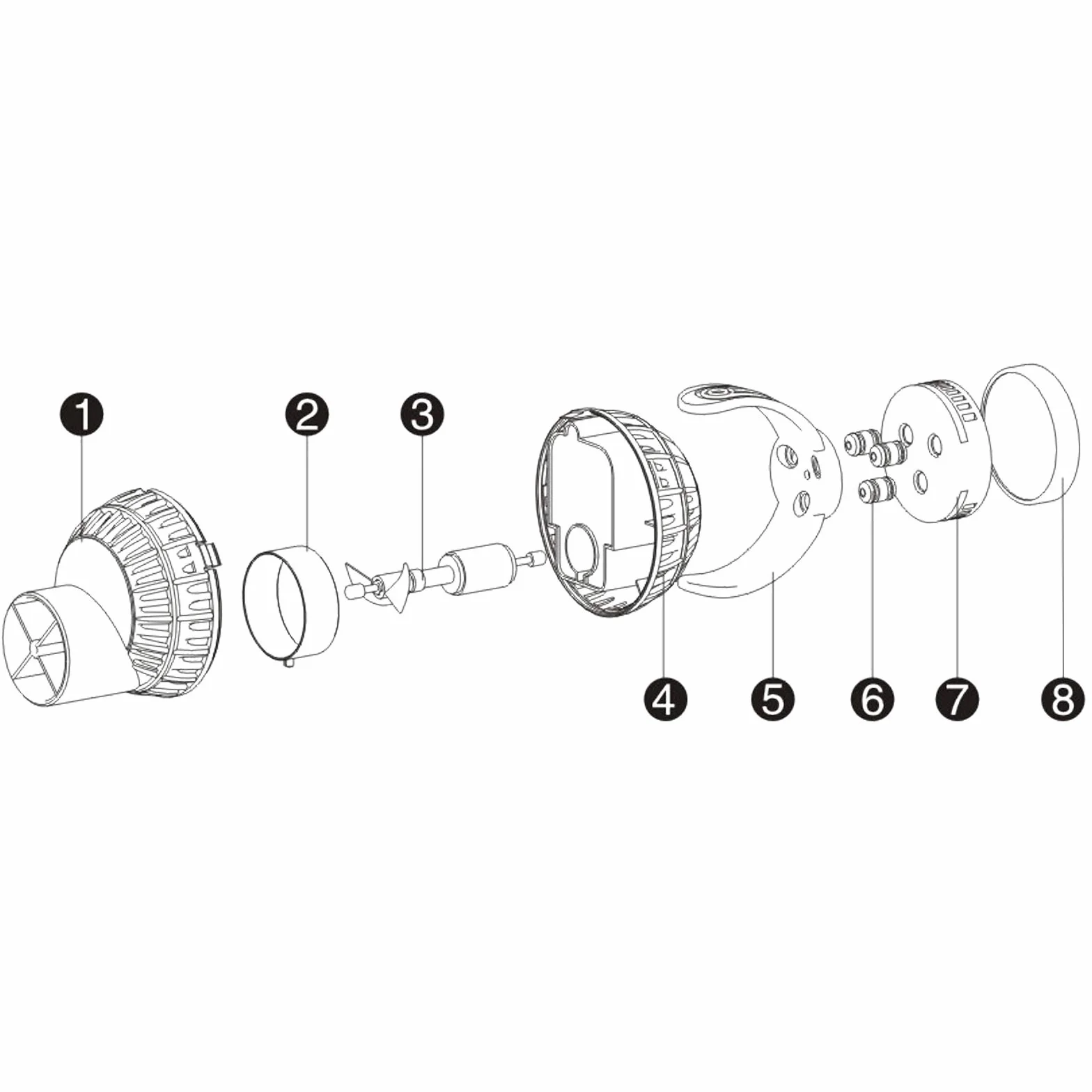 SunSun JVP-132 Pompe de brassage Wavemaker 8000 l/h 12 W fixation par aimant aquarium eau de mer eau douce