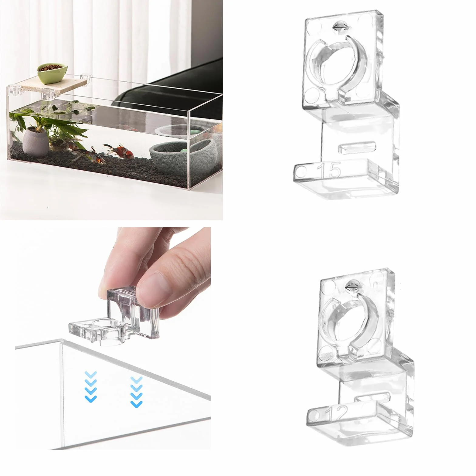 Supports de couvercle d'aquarium Lot de 10