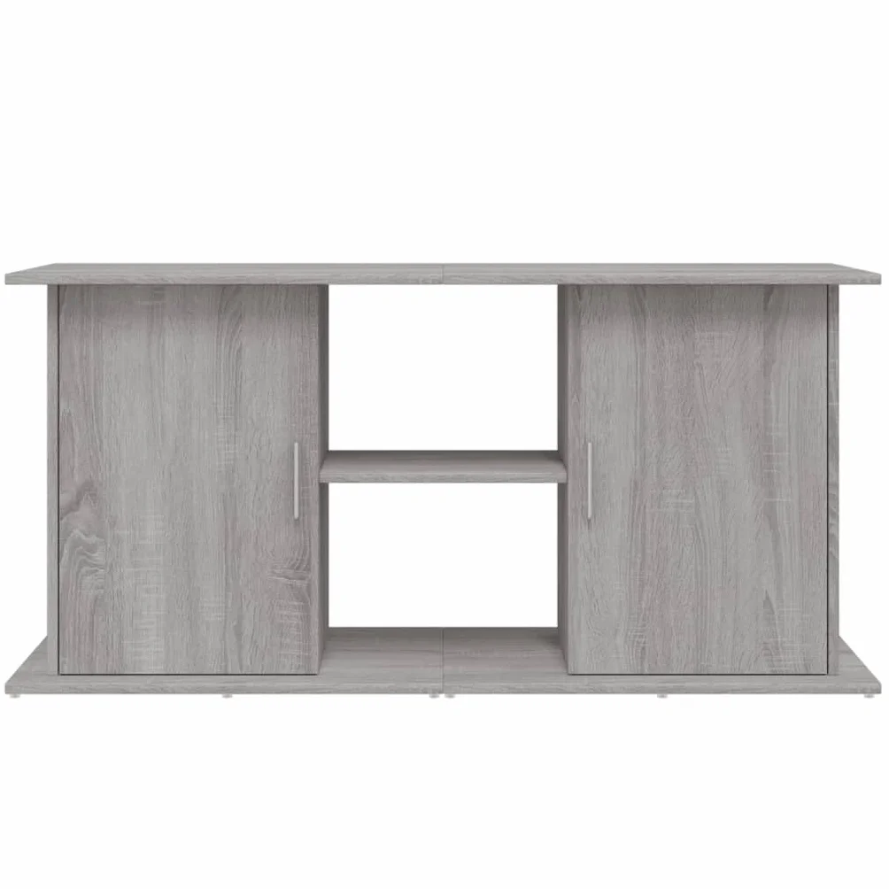 vidaXL Meuble de Base pour Aquarium avec Rangement, Armoire avec Compartiments et Étagères, Sonoma Gris Bois d'Ingénierie