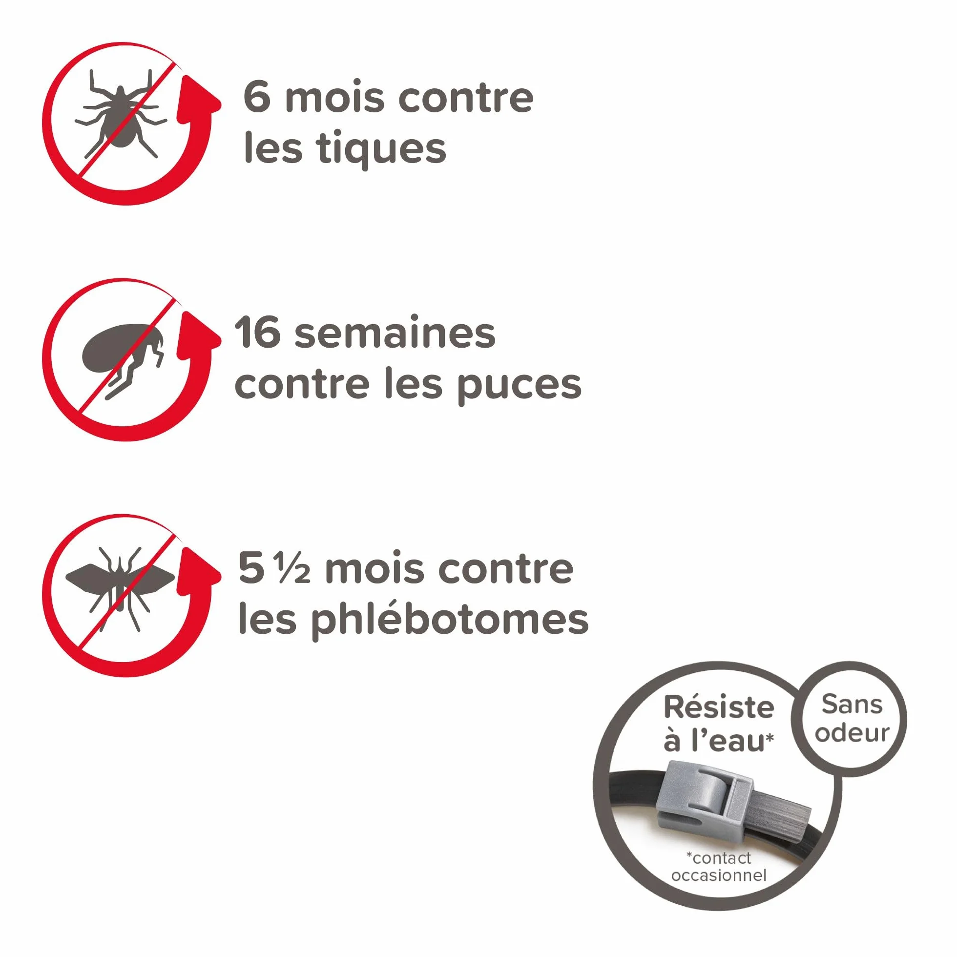 Beaphar CANISHIELD 0,77 g Lot de 2 Colliers antiparasitaires pour Petits et Moyens Chiens 48 cm