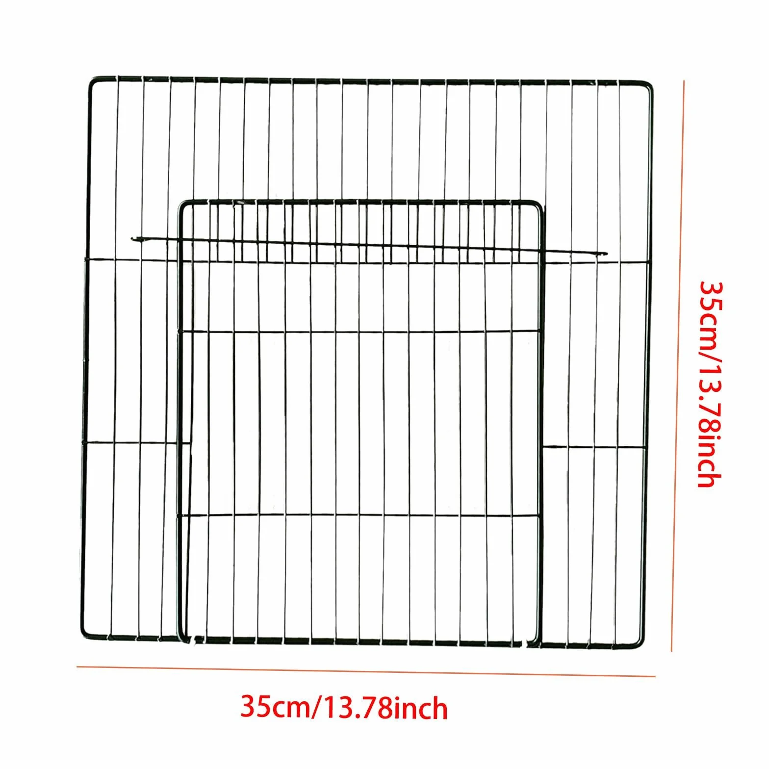 MagiDeal Porte de Parc Portable pour Animaux, Panneaux Métalliques en Fer Cage Bricolage, Clôture Extensible Grille Noire