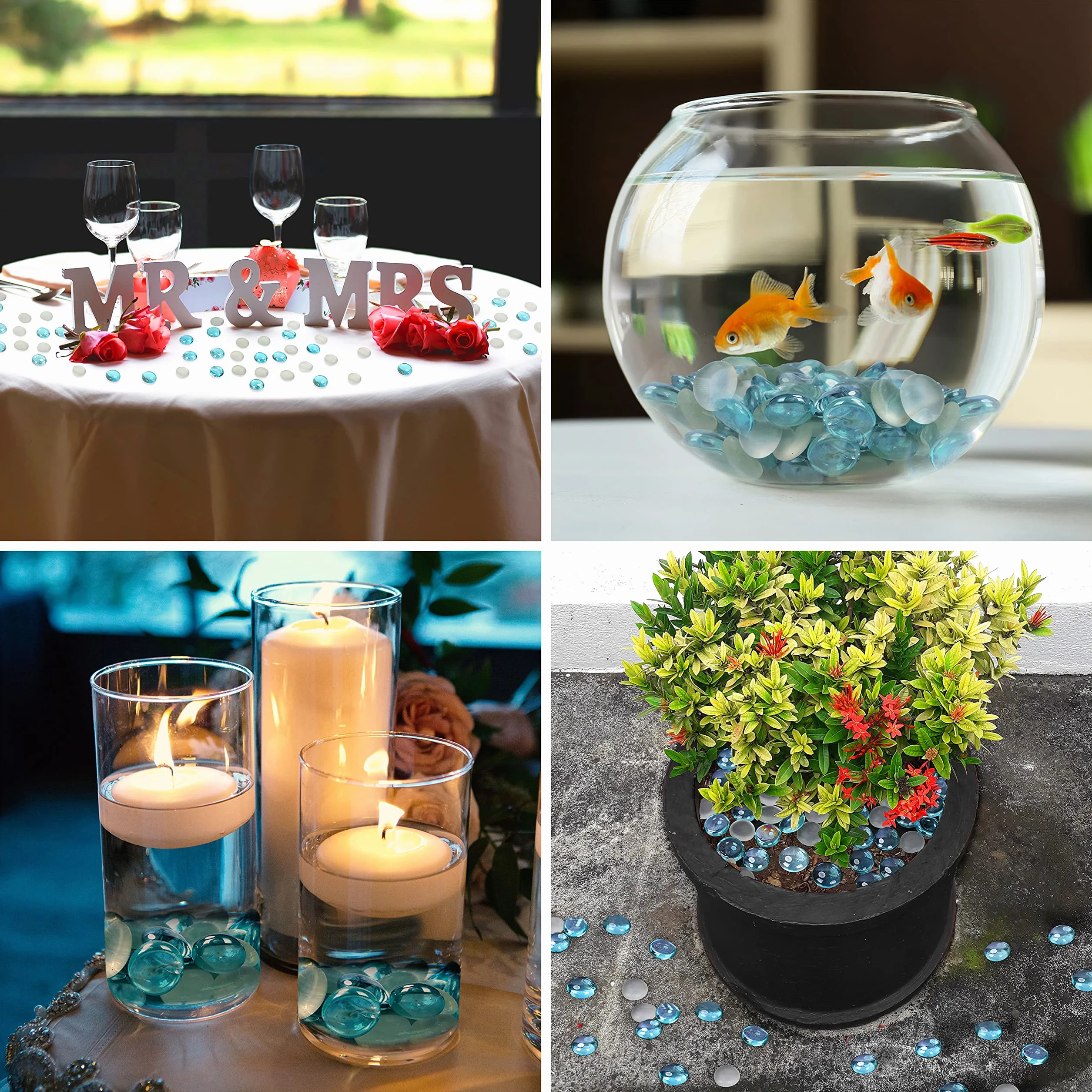Belle Vous Bille en Verre 20 mm - Pierres Précieuses Décoratives 500 g