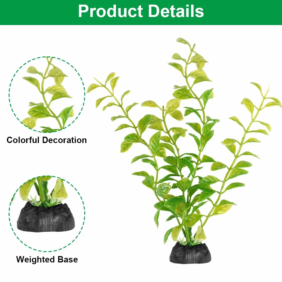 Zyren 11 Pièces Plantes Artificielles pour Aquarium Décoration Cachette Poissons