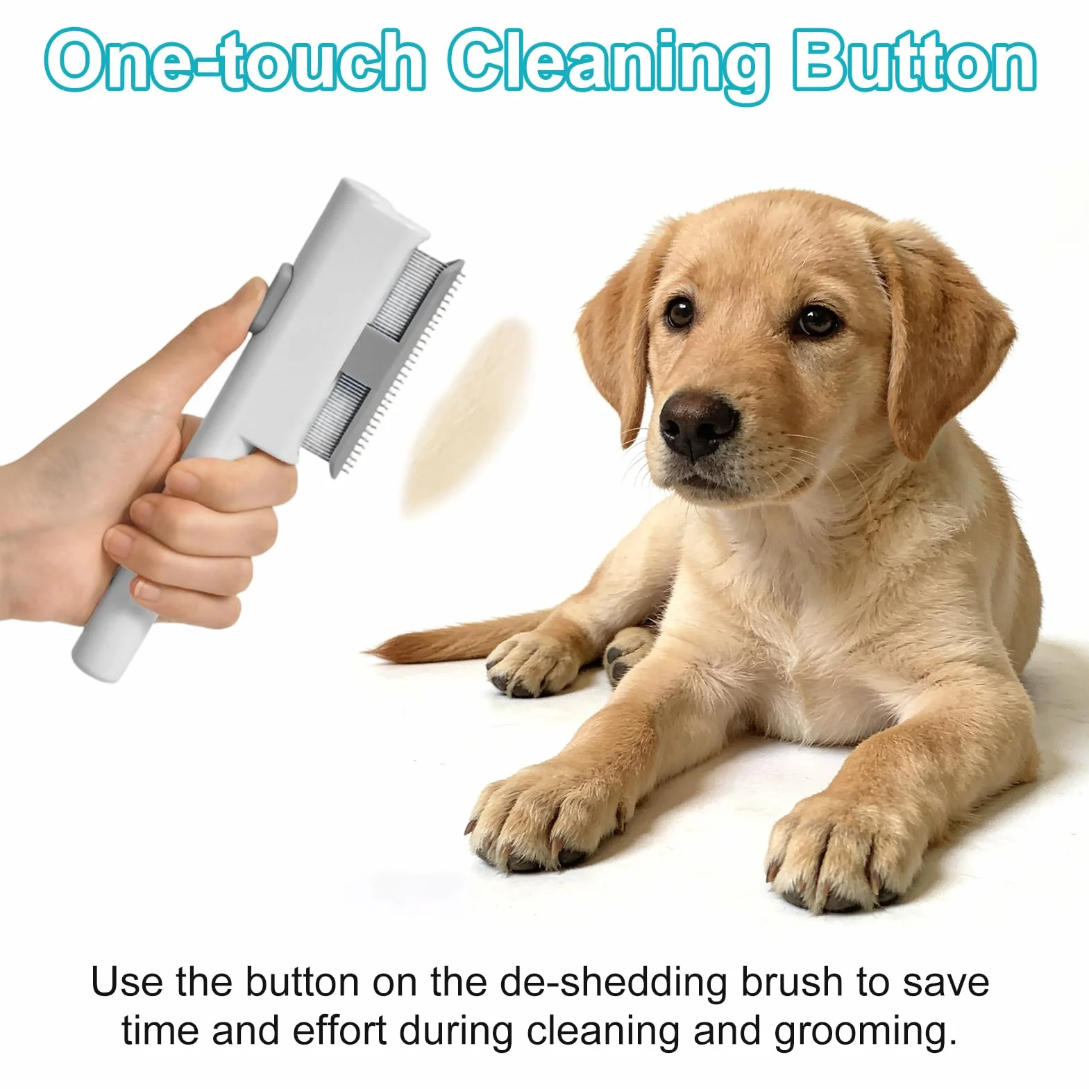 Peigne pour Chats Autonettoyant, Brosse de Toilettage pour Animaux Poil Court et Long, 2 Pièces