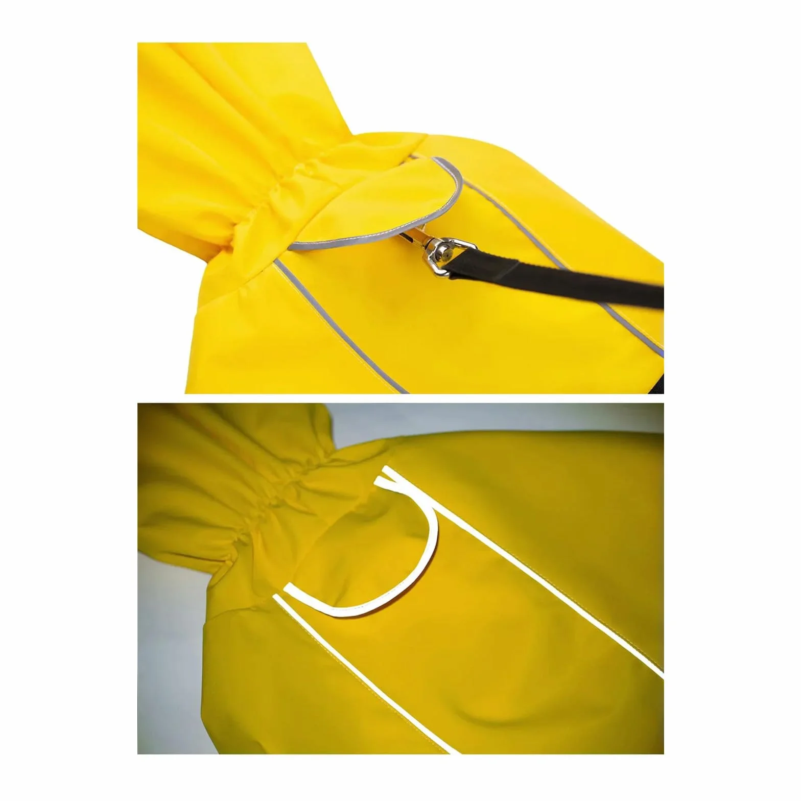 ImperméAble pour Chien Imperméable pour Chien Poncho De Pluie À Capuche Veste De Pluie Réfléchissante pour Chien Vêtements À Col Haut pour Chiens De Taille Moyenne Et Grande-noir-6xl