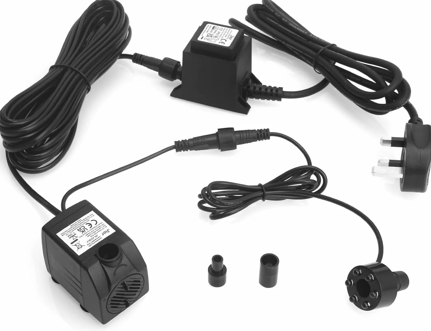 BARST Pompe submersible fontaine 12 V AC 800 l/h 10 m LED JR-800LV