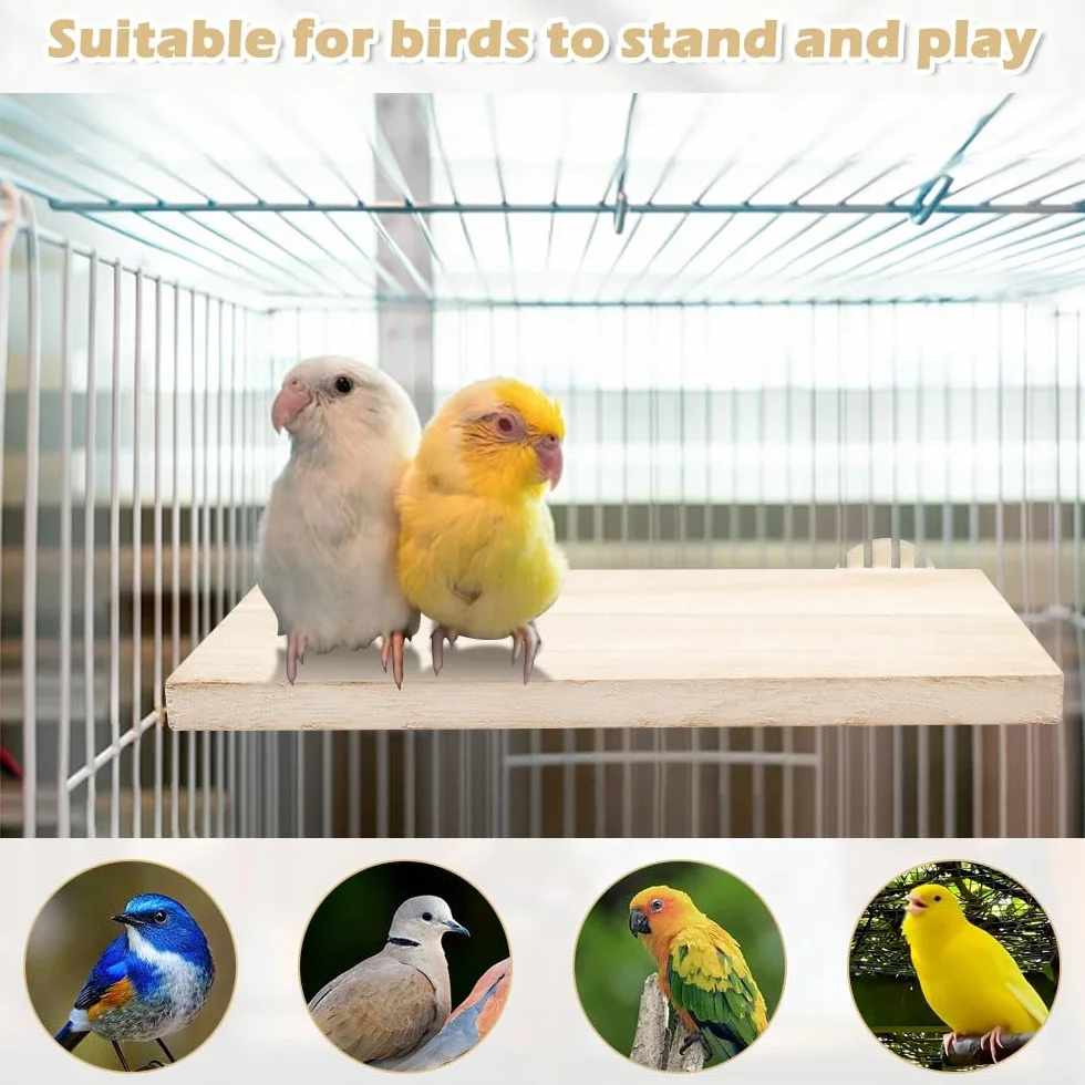 Perchoirs en Bois pour Oiseaux Plate-Forme de Repos pour Perroquets Chinchilla Hamsters Gerbilles
