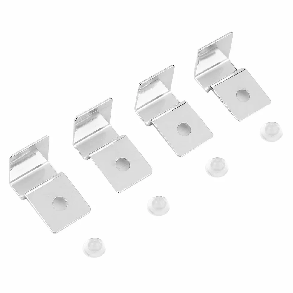 KIMISS Support de Support Aquarium Couvercle de Réservoir de Poisson en Acier Inoxydable 5mm 4 Pièces
