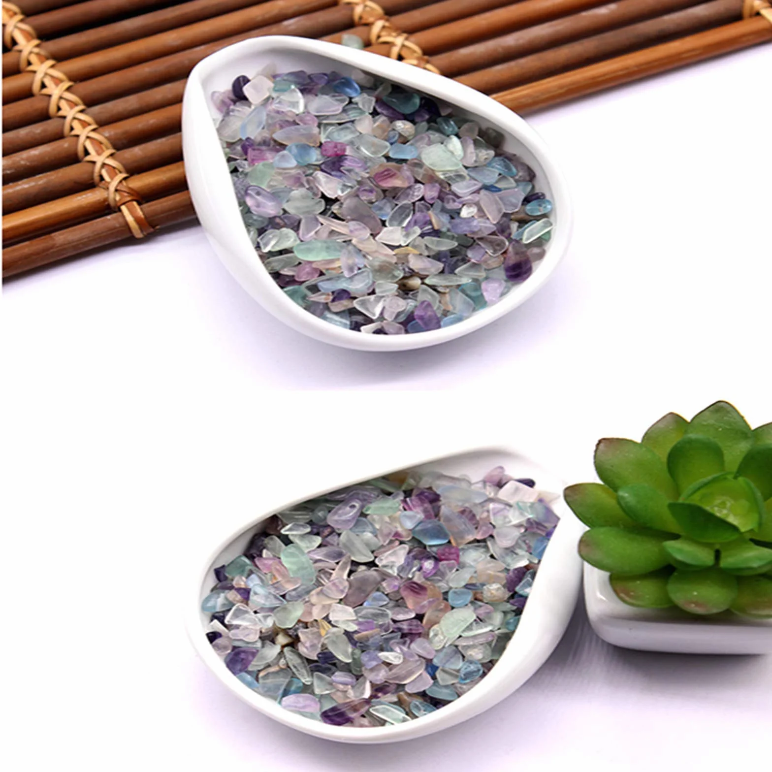 Fluorite Pierre Concassée Cristal Naturel Quartz pour Aquarium Gravier Décoration (0,5 kg)