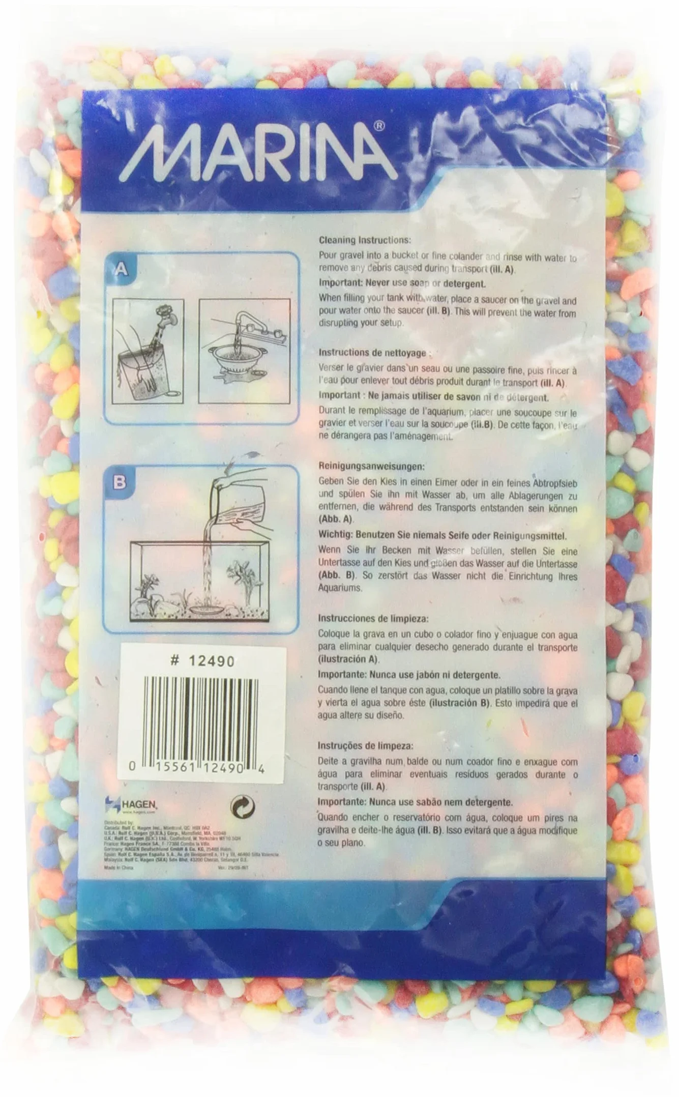 Gravier décoratif pour Aquarium Marina