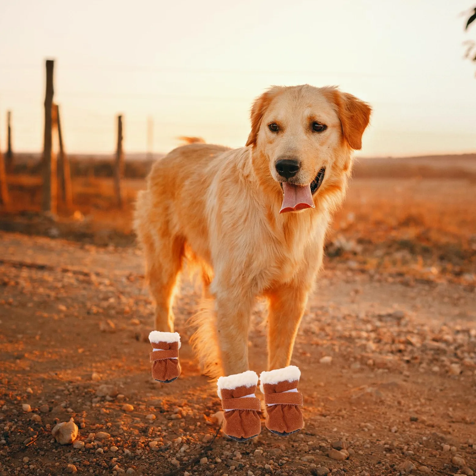 ibasenice 4pièces Neige pour Chien Chaussures pour Animaux de Compagnie Chaudes pour Chiens Moyens et Petits
