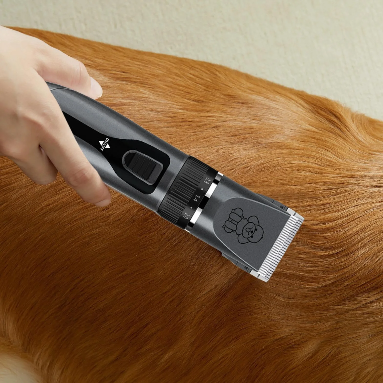 Tondeuse silencieuse pour chien avec charge USB, antidérapante pour petits, moyens et grands chiots