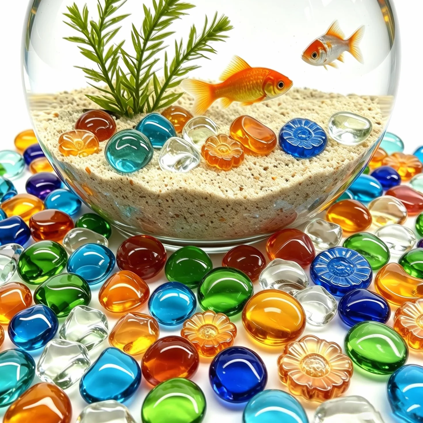 Billes Pierres Précieuses Décoratives 450g pour Aquarium Vases Bricolage Cadeaux
